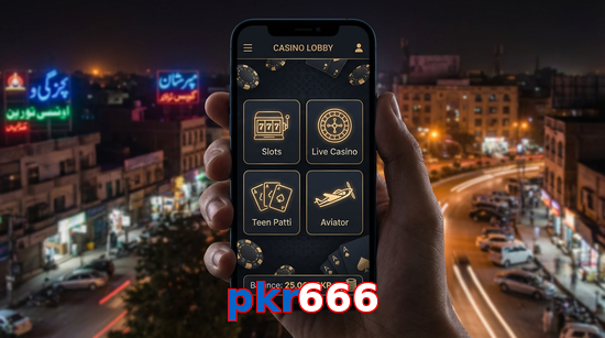 Main screen of Pkr666 app page for PK players