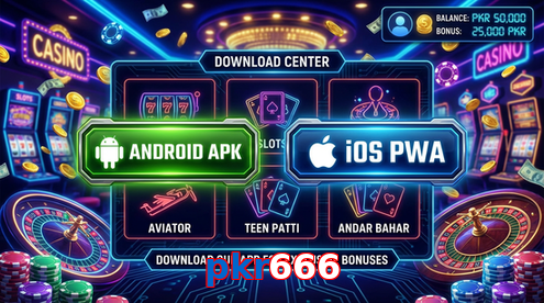 Main screen of Pkr666 download page for PK players