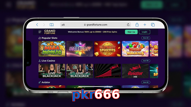 Main screen of Pkr666 ios page for PK players